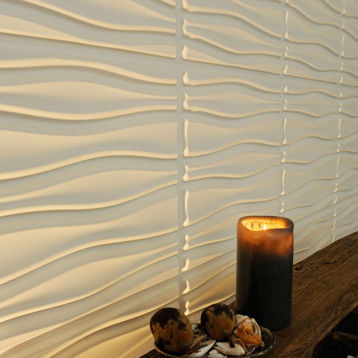 W3DP0011 - GA-WA14 Flows Eco Friendly 3D Wall Panels Decorative Tiles - 50x50 cm - 12 Boards (for 3 sqm2)