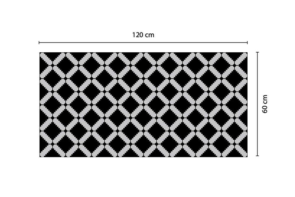 WFM6124 - Modern Geometric Stencil Pattern Rug Mat 120cm x 60 cm