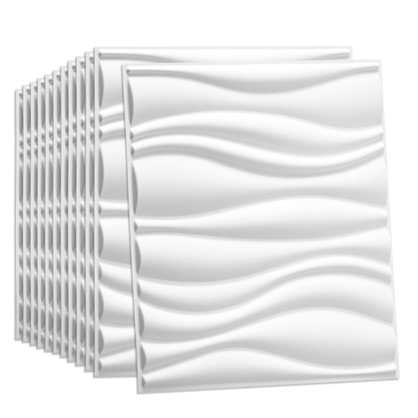 W3DP0004 - GA- WA04 Waves Eco Friendly 3D Wall Panels Decorative Tiles - 50x50 cm - 12 Boards (for 3 sqm2)