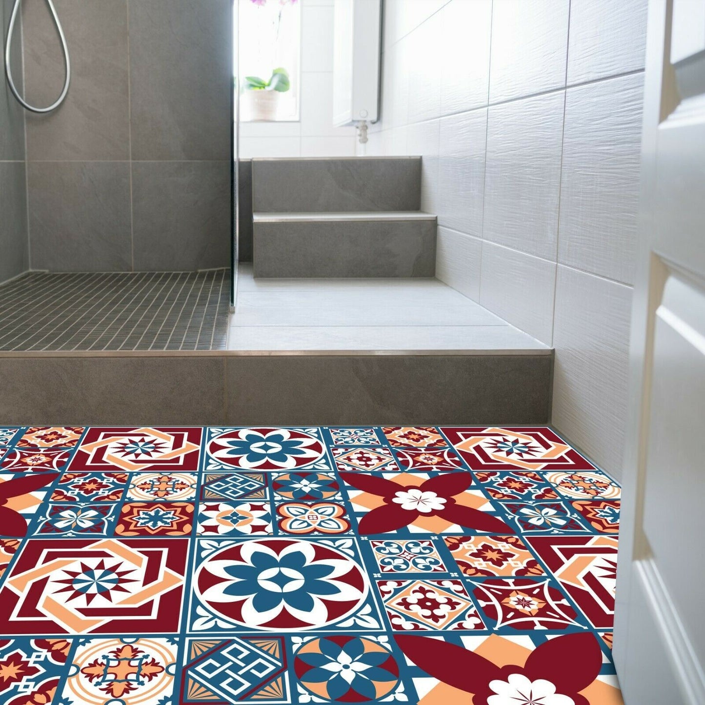 WFS6014 - Westminster Tiles Melange Floor Sticker 120cm x 60 cm