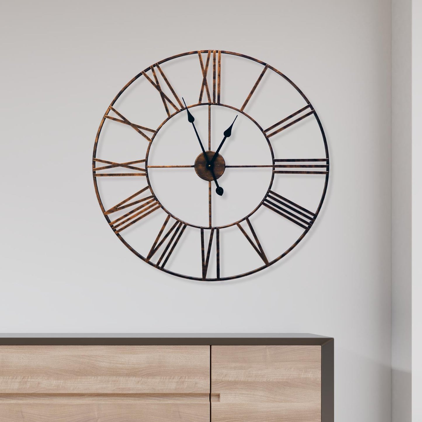 WC2148 - Classic Rustic Copper Vintage Roman Wall Clock - 73 cm / 28.7 in