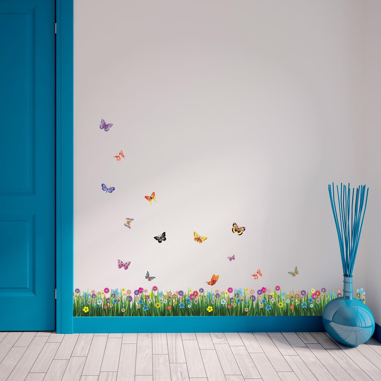 WS5031 - Colourful Butterflies Grass