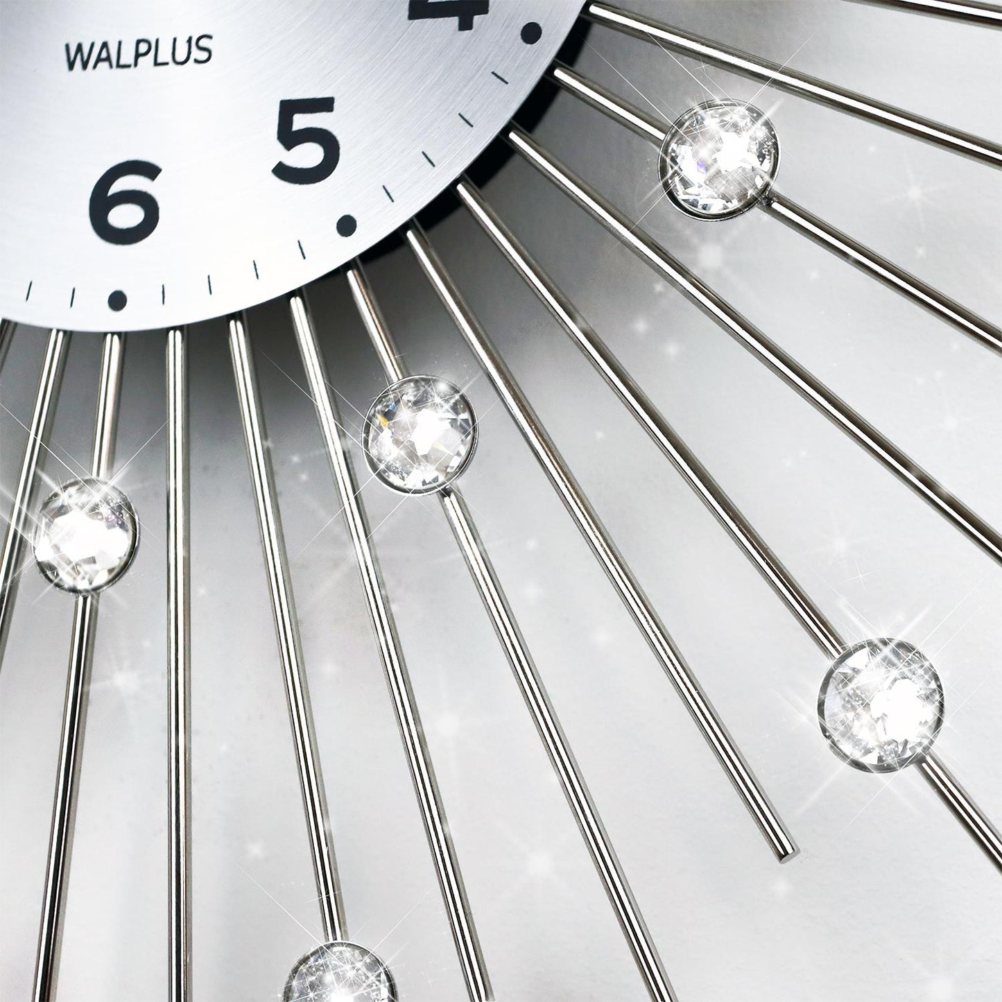 WC2135 - Peacock Crystal Clock with Swarovski Elements - 33 cm / 13 in