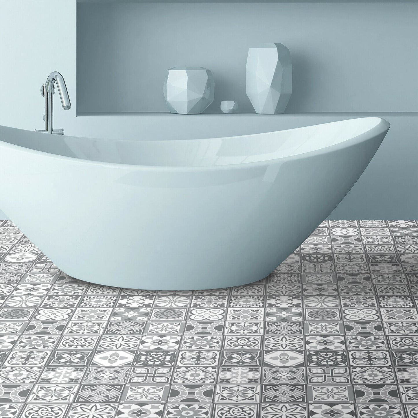 WFS6031 - Purbeck Stone Tiles Floor Stickers 120cm x 60 cm