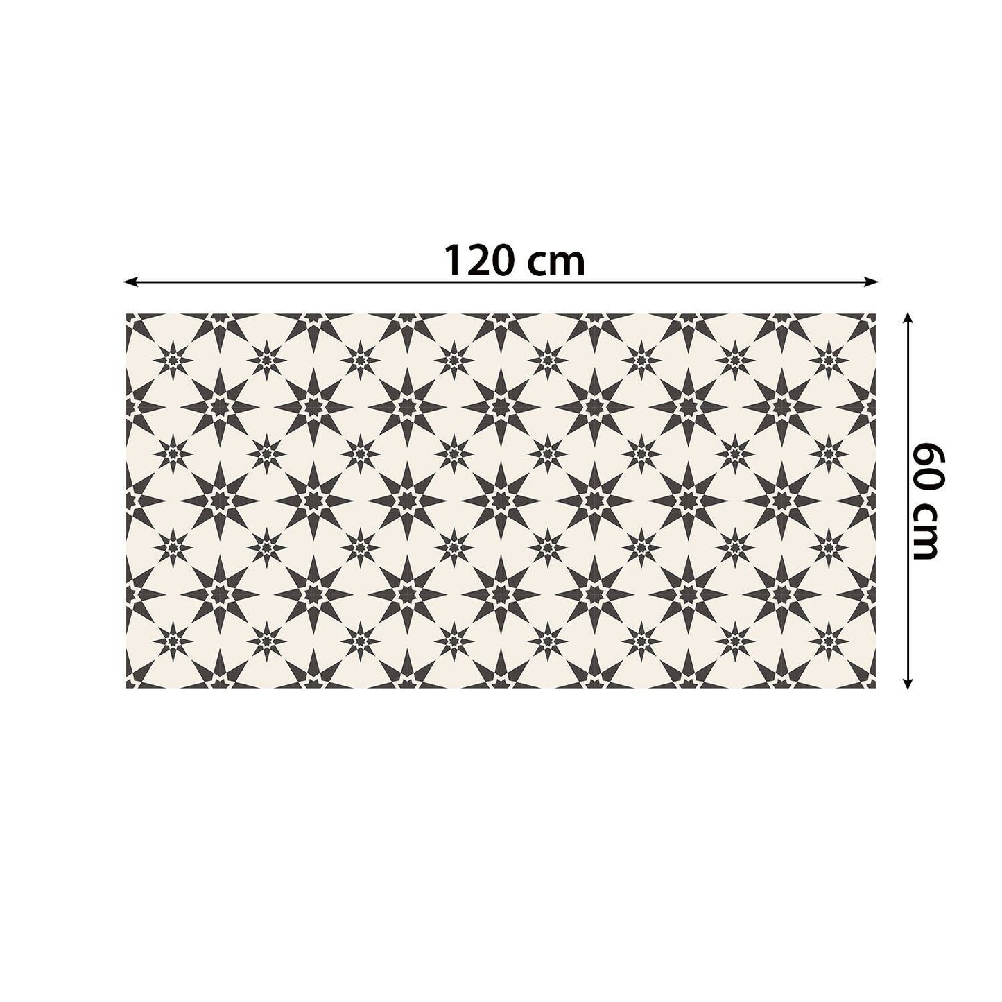 WFS6022 - Alabaster and Pebble Granada Heritage Tiles Floor Stickers 120cm x 60 cm
