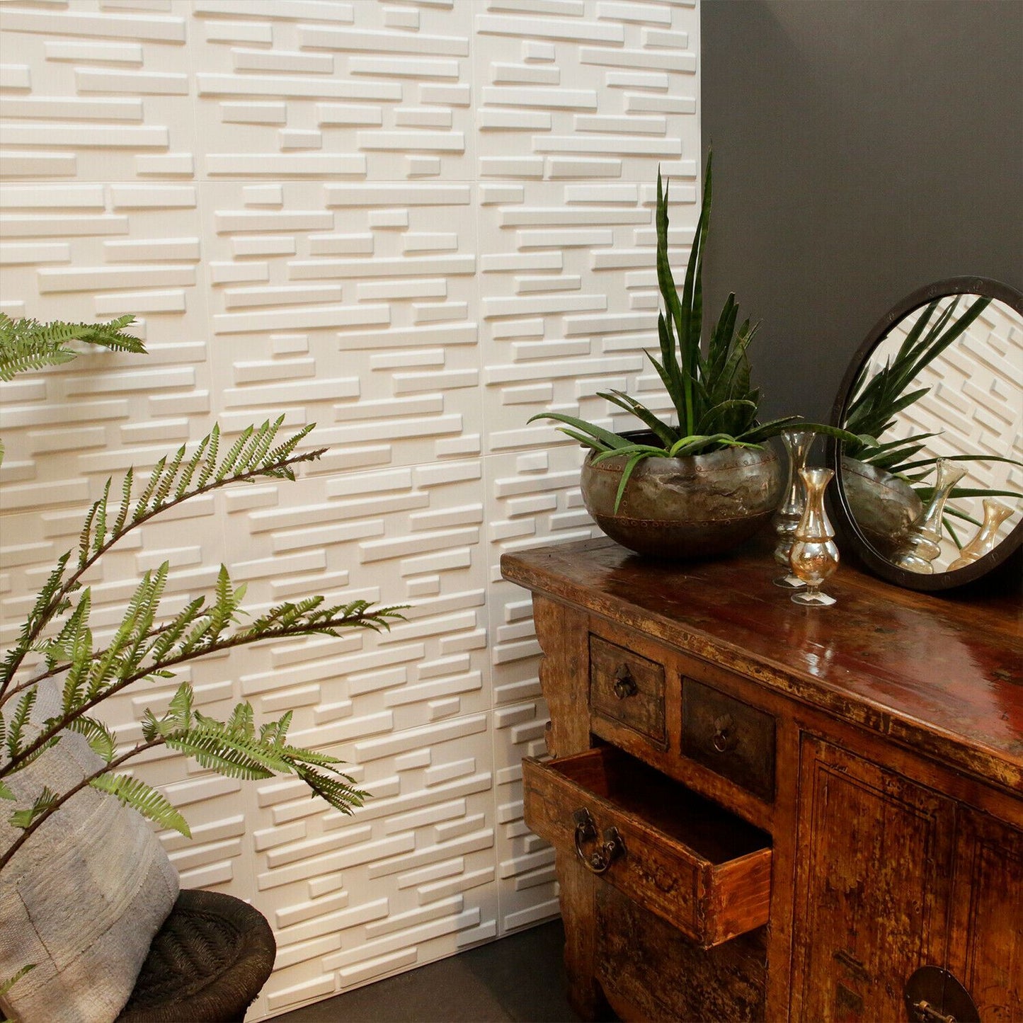 W3DP0010 - GA-WA13 Ventura Eco Friendly 3D Wall Panels Decorative Tiles - 50x50 cm - 12 Boards (for 3 sqm2)