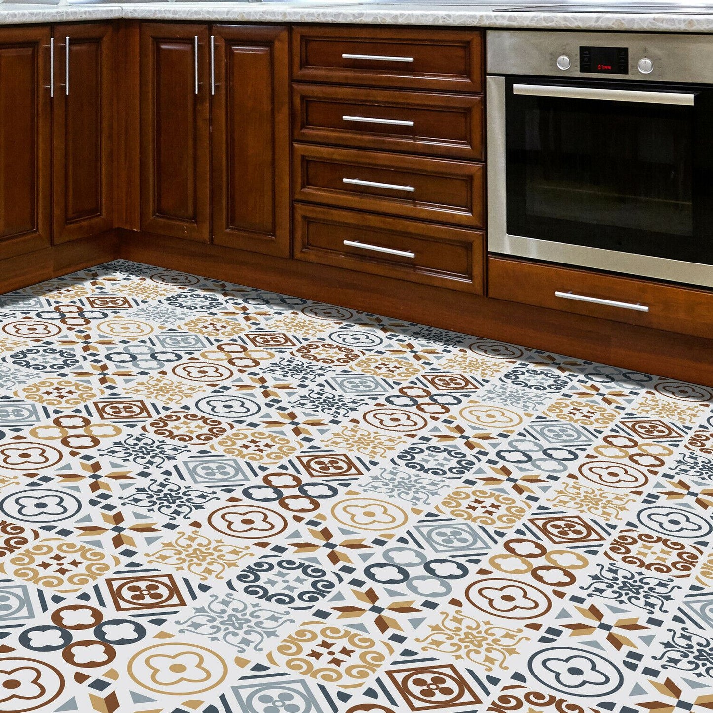 WFS6004 - Azulejo Tiles Floor Sticker 120cm x 60 cm