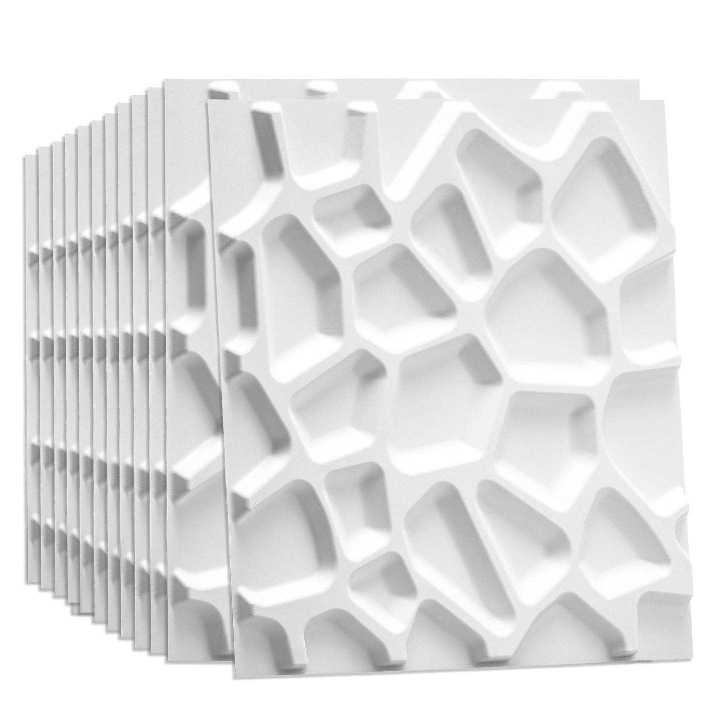 W3DP0001 - GA-WA01 Gaps Eco Friendly 3D Wall Panels Decorative Tiles - 50x50 cm - 12 Boards (for 3 sqm2)