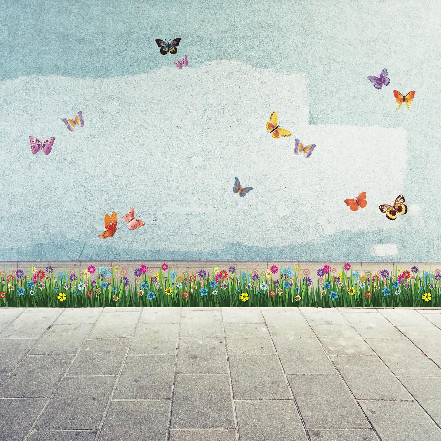 WS5031 - Colourful Butterflies Grass