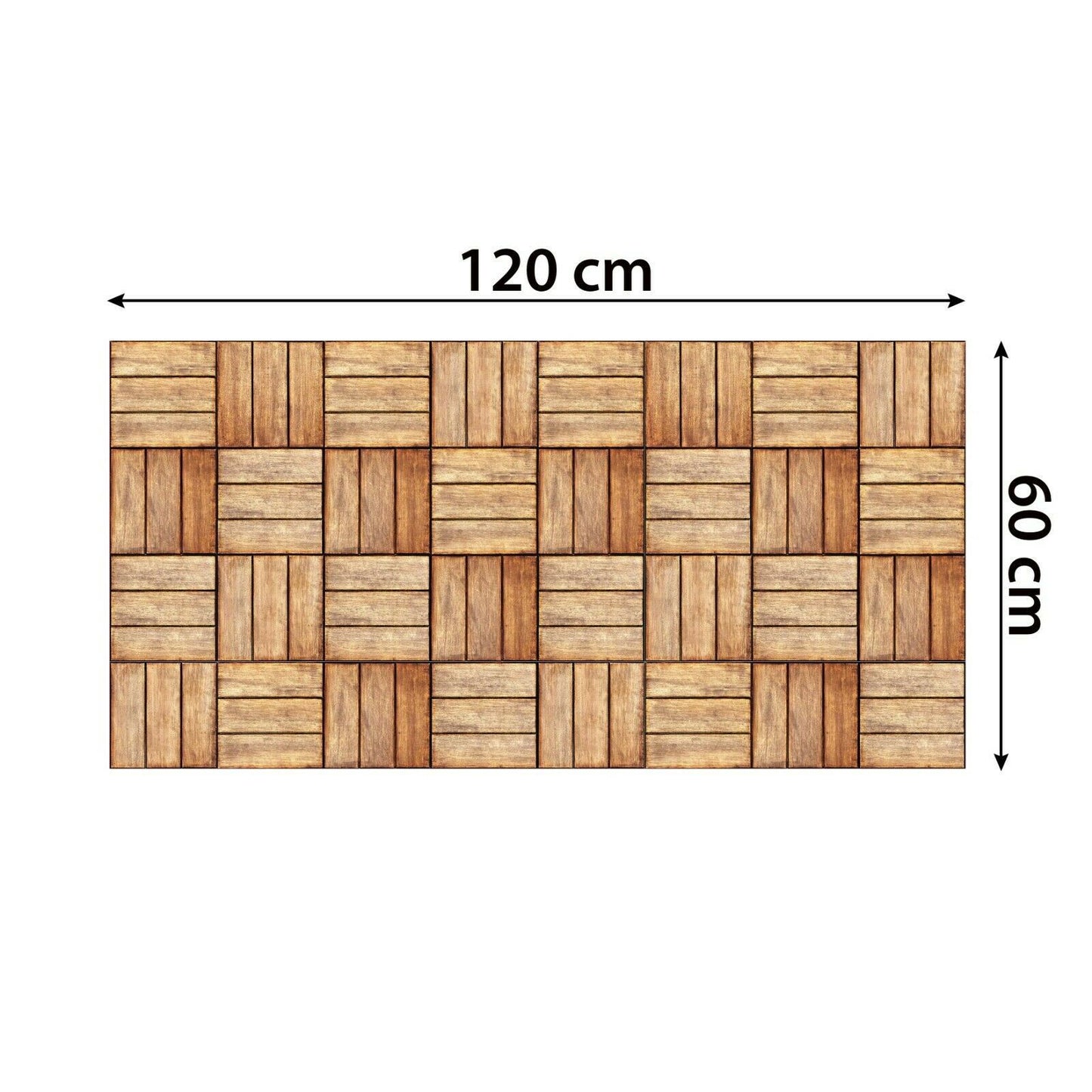WFS6036 - Floor Stickers Vintage Wooden Floor 120cm x 60 cm