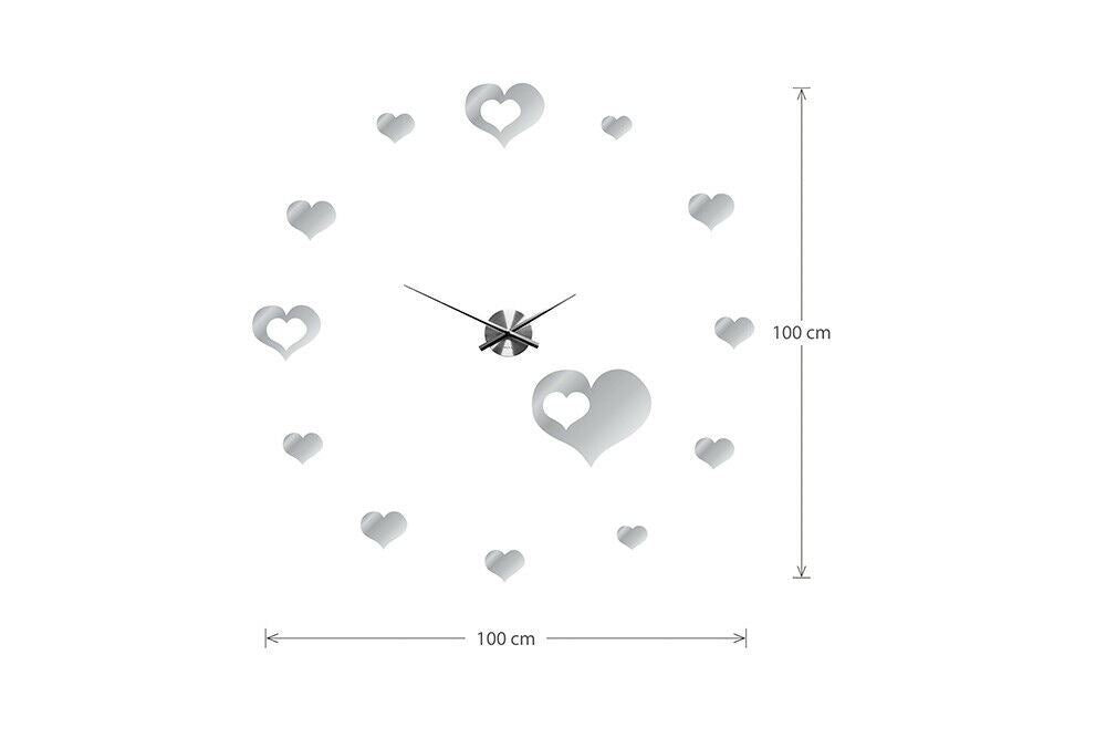 WC2114 - COM - WSM2034 + WC2051 - Hearts Mirror Wall Clock