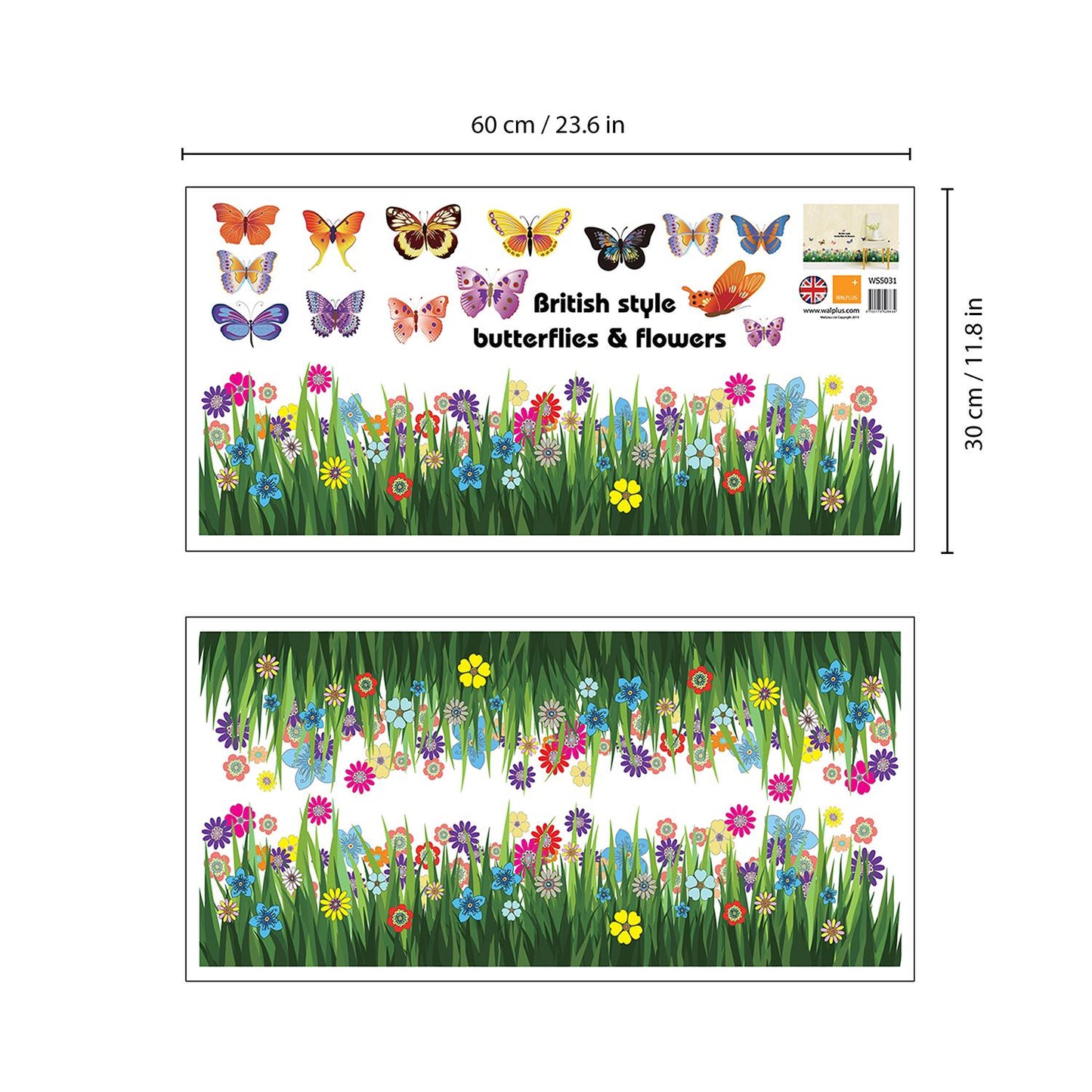 WS5031 - Colourful Butterflies Grass