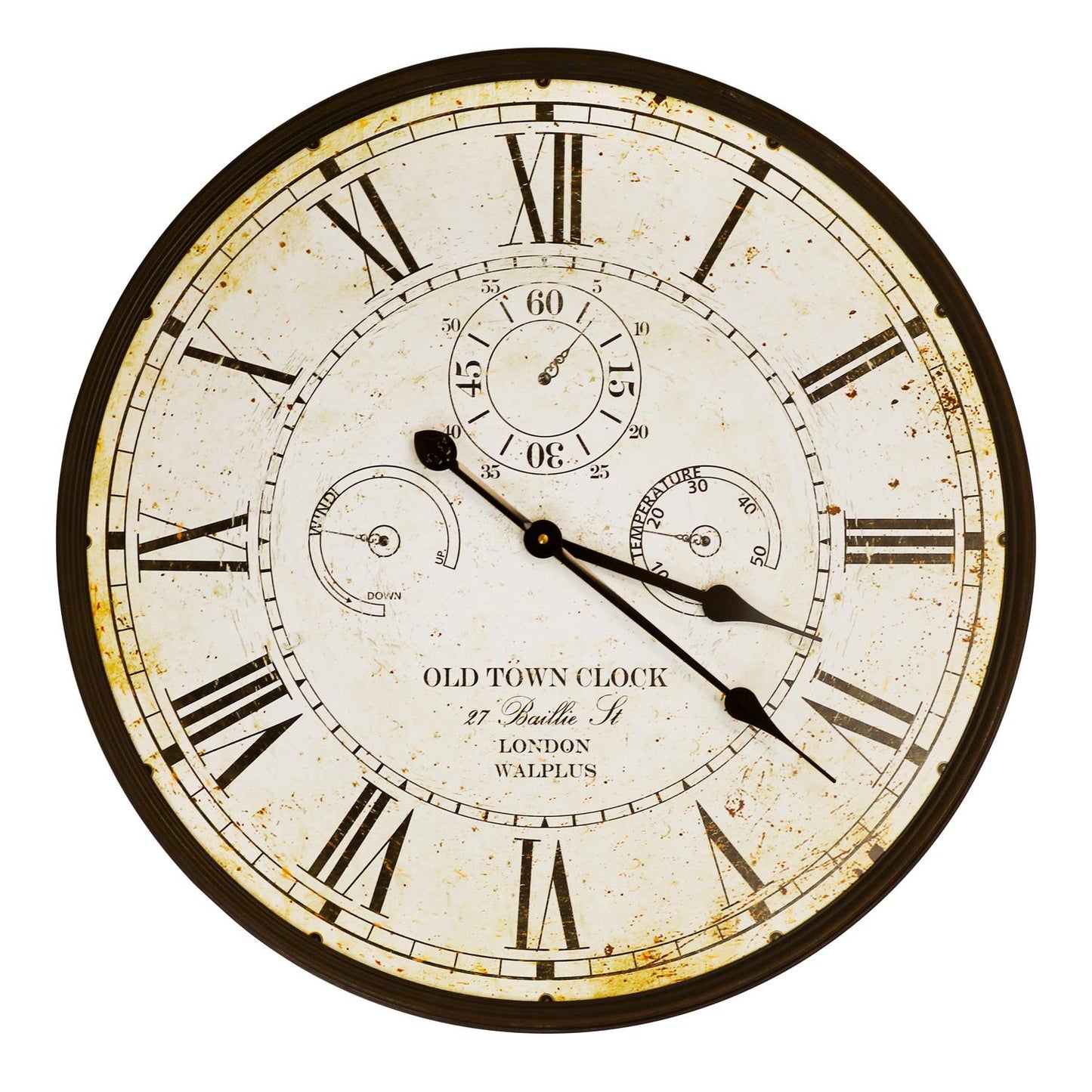 WC2130 - Vintage Rusty looked Metal Wall Clock - 60 cm / 23.6 in