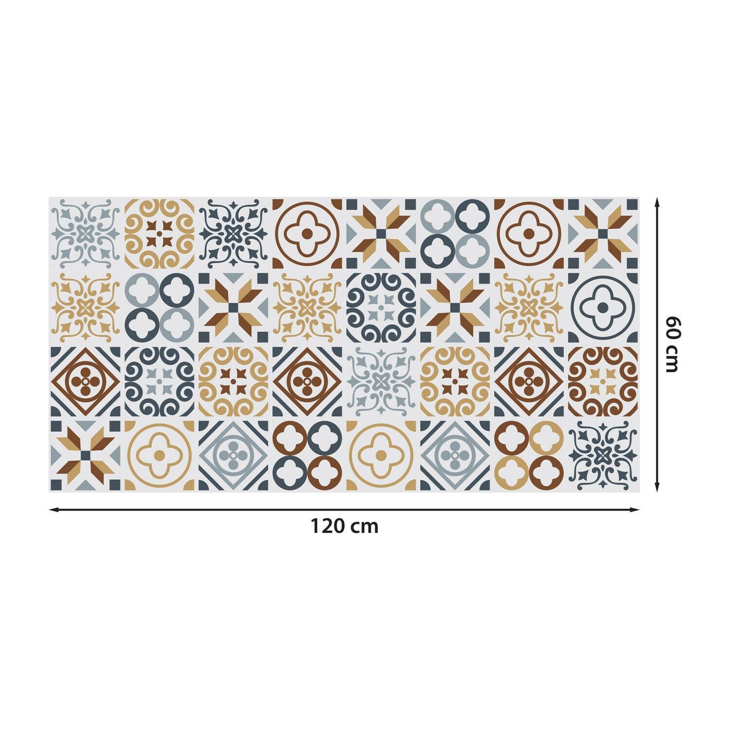 WFS6004 - Azulejo Tiles Floor Sticker 120cm x 60 cm