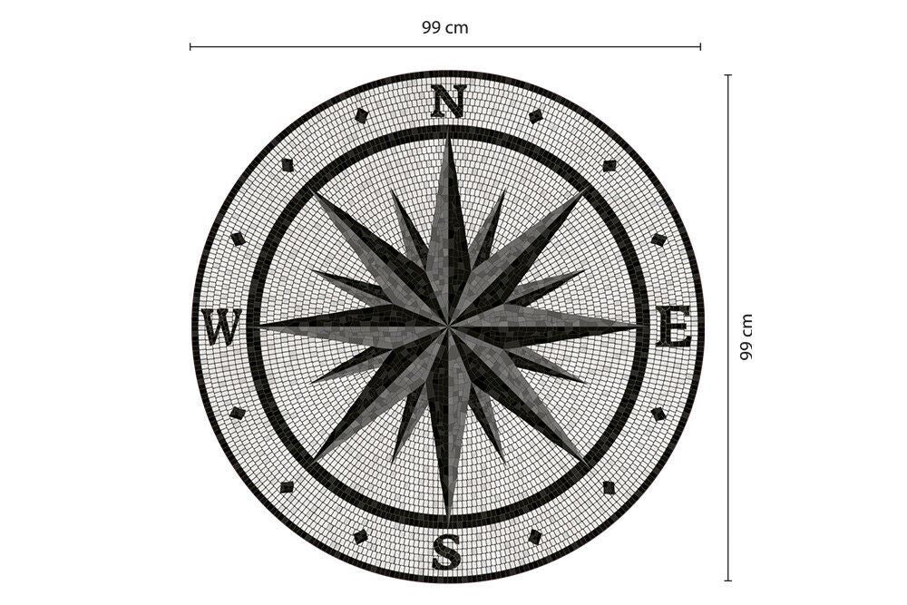 WFM6201 - Cardinal Points Mosaic Mat 99 cm Diameter