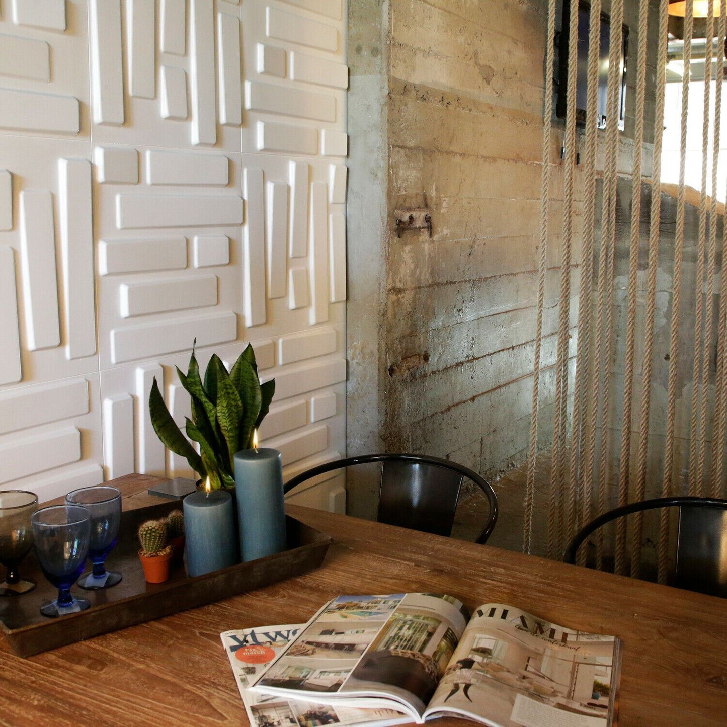 W3DP0002 - GA-WA02 Bricks Eco Friendly 3D Wall Panels Decorative Tiles - 50x50 cm - 12 Boards (for 3 sqm2)
