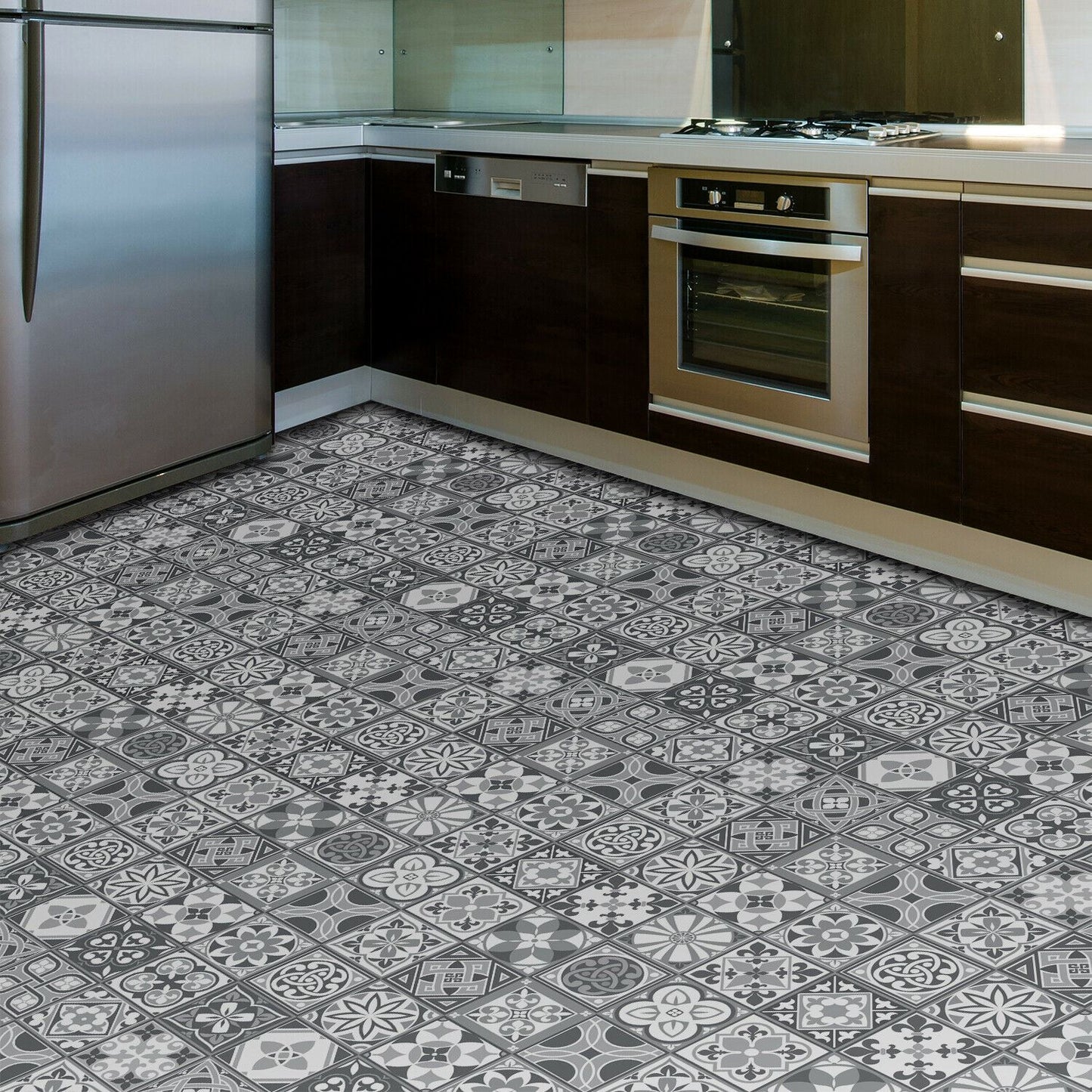 WFS6031 - Purbeck Stone Tiles Floor Stickers 120cm x 60 cm