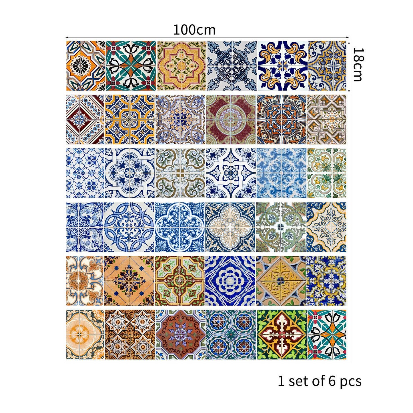 WFS003 - Vintage Spanish Tiles stairs stickers