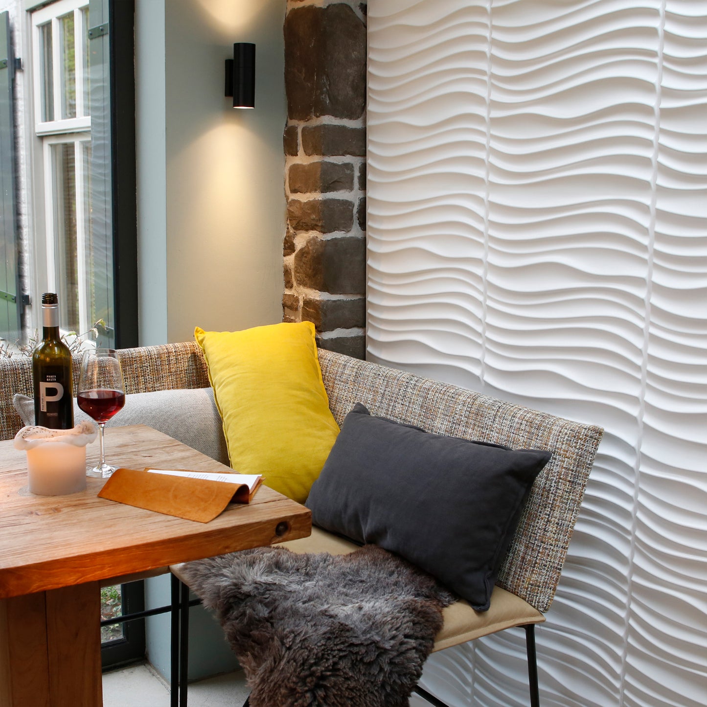 W3DP0015 - GA-WA22 Maxwell Eco Friendly 3D Wall Panels Decorative Tiles - 50x50 cm - 12 Boards (for 3 sqm2)