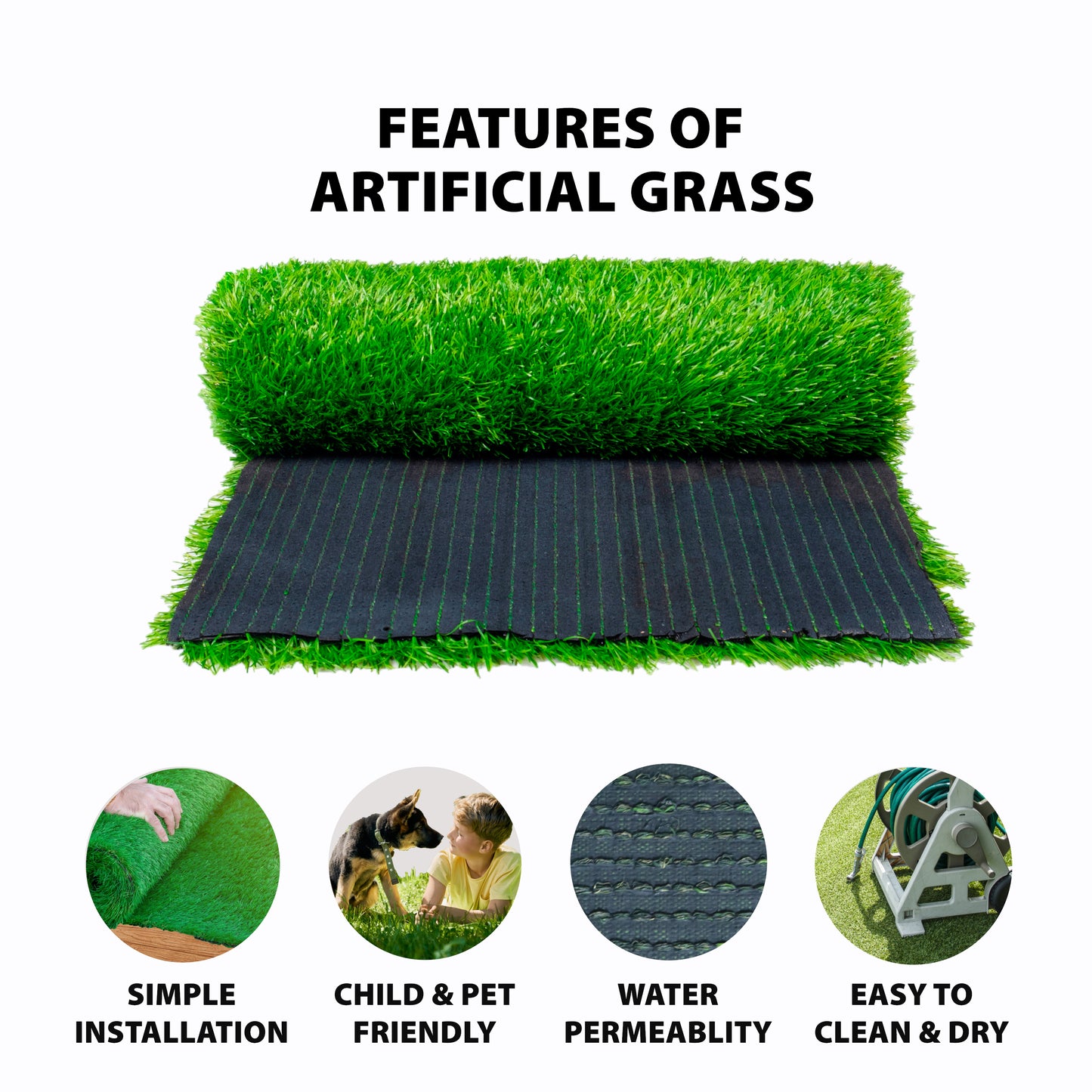 WAG2817 - Westminster Classic 15mm Young Artificial Grass (1m x 4m)