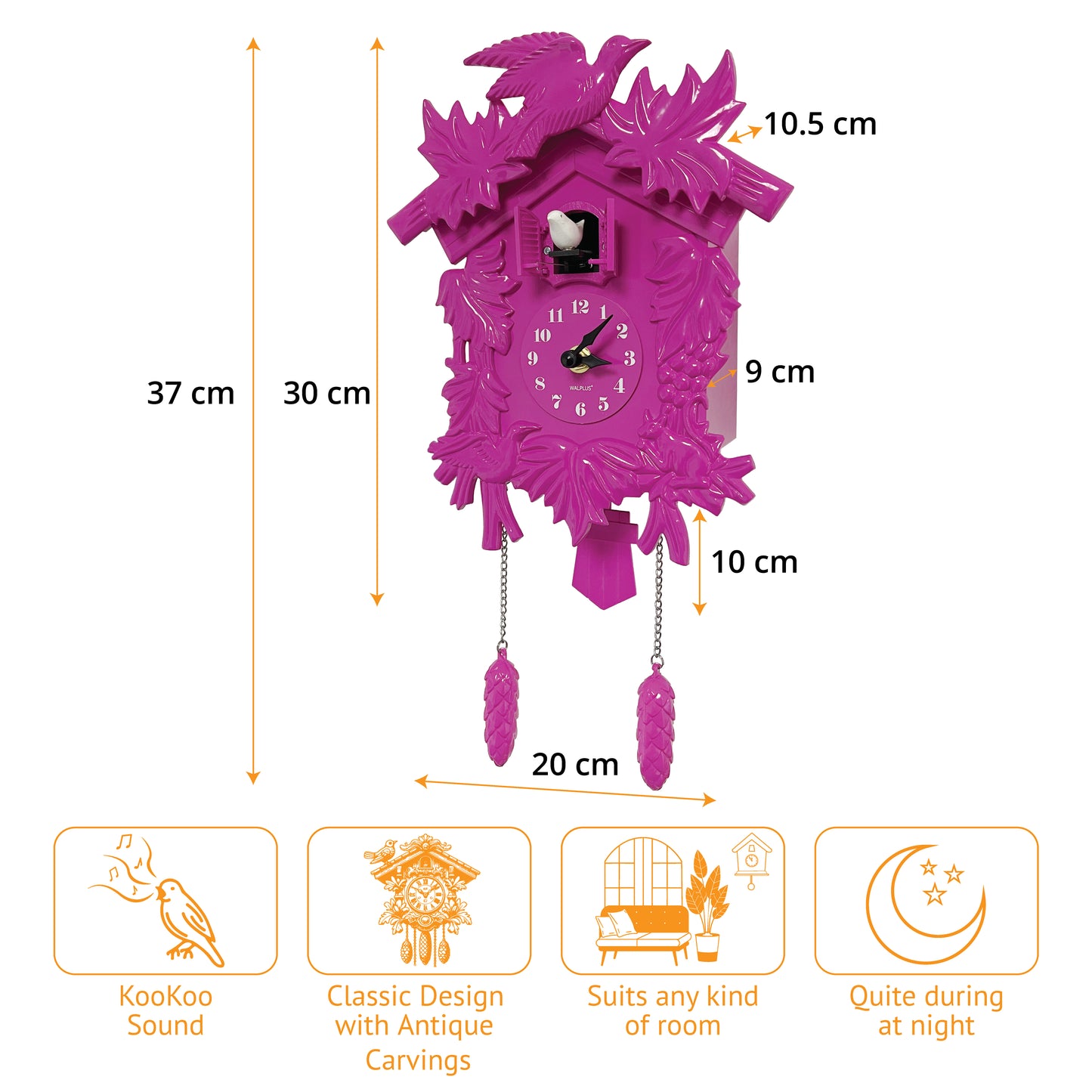 WC2056 - Pink Vintage Cuckoo Clock