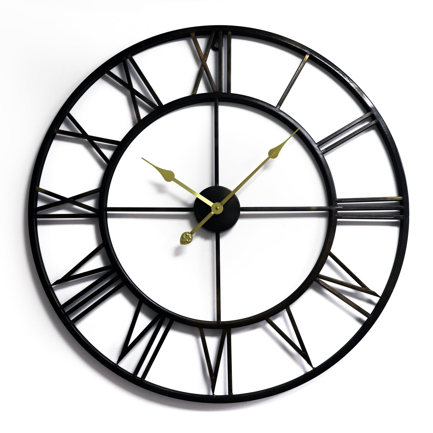 WC2063G Roman No. Iron Wall Clock Gold Hands - 76 cm / 30 in