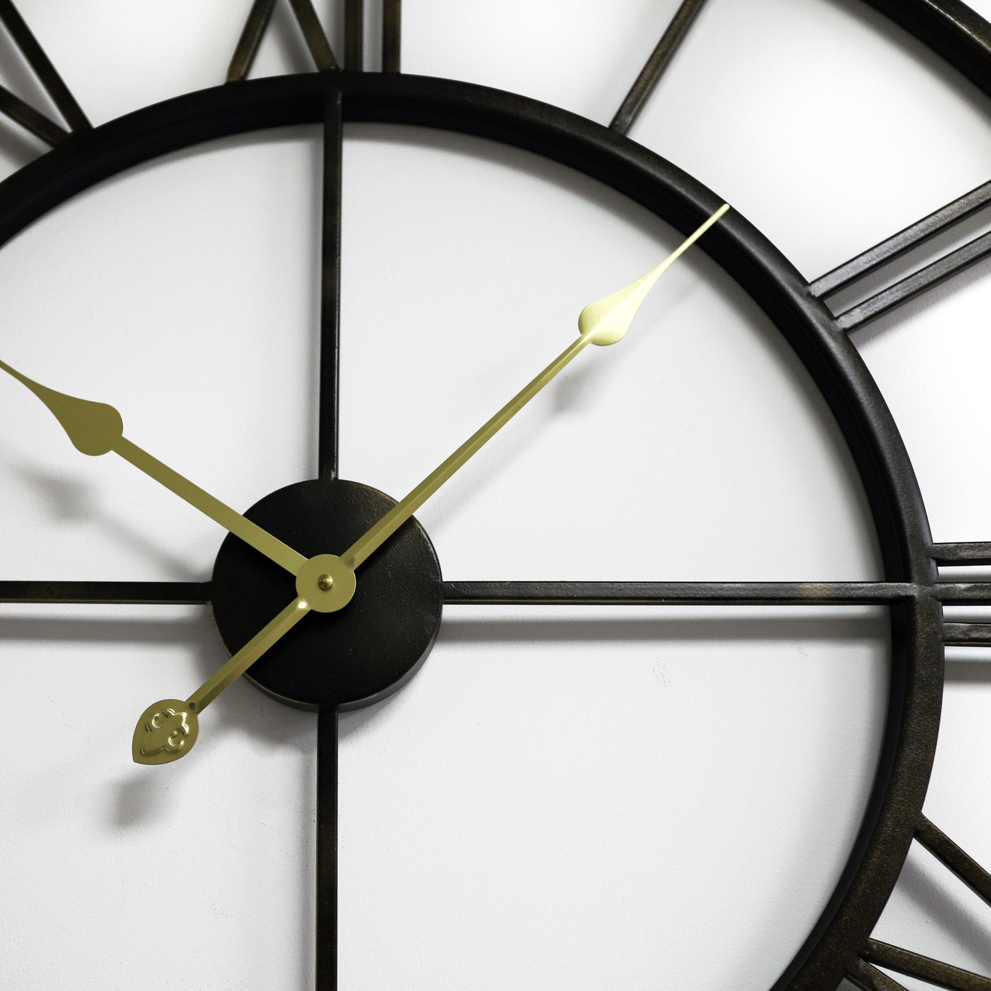 WC2063G Roman No. Iron Wall Clock Gold Hands - 76 cm / 30 in