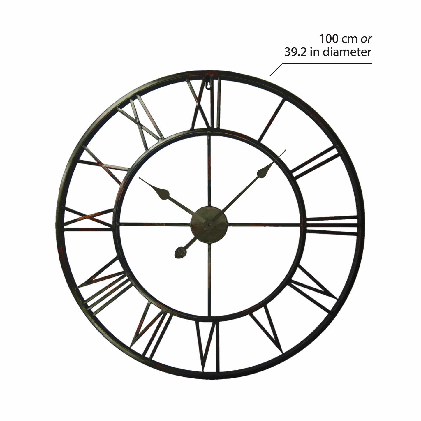 WC2064 - Roman No. Iron Wall Clock - 100 cm / 39.4 in