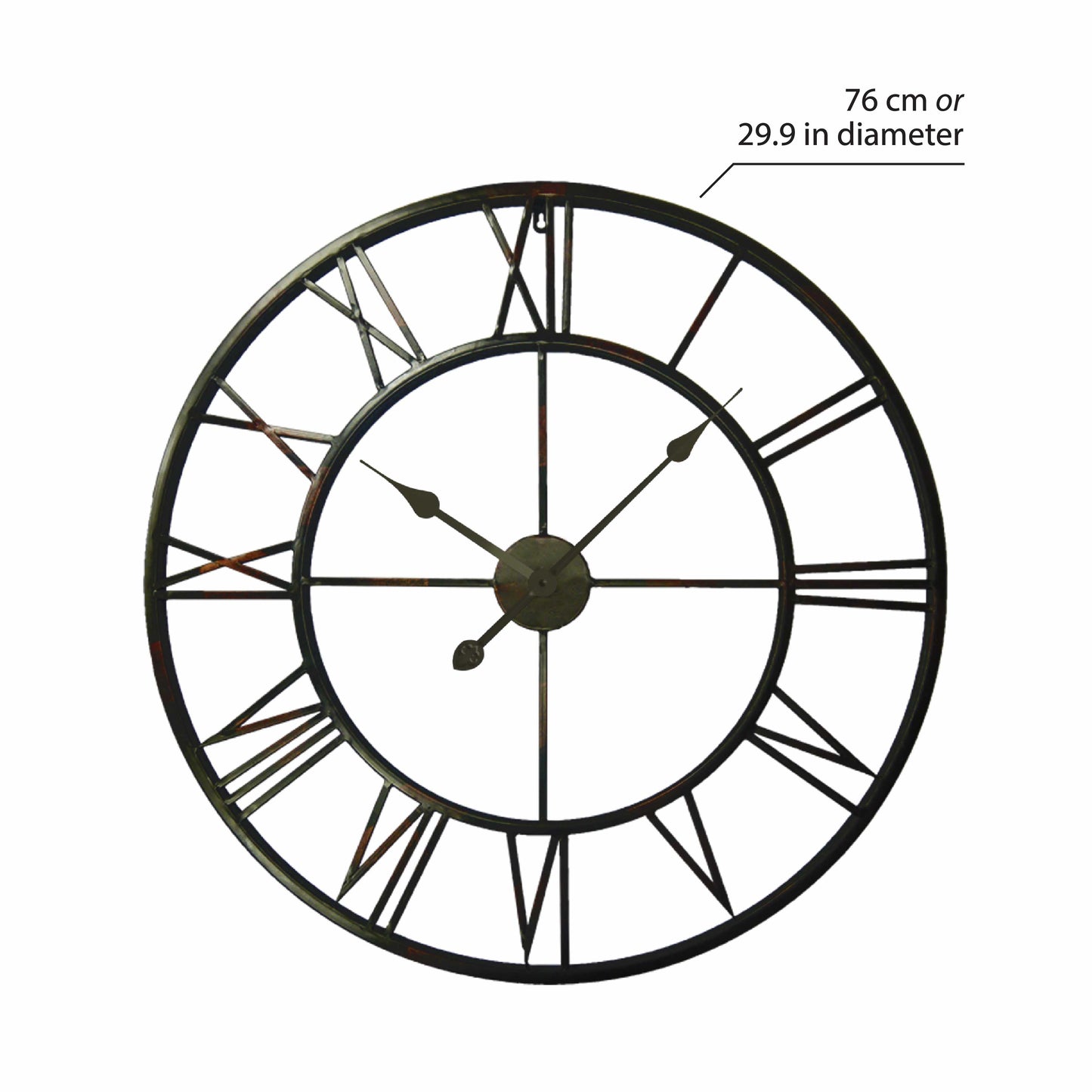WC2063 - Roman No. Iron Wall Clock - 76 cm / 30 in