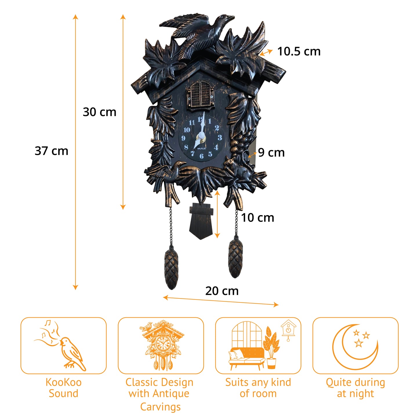 WC2070 - Black Forest Vintage Cuckoo Clock