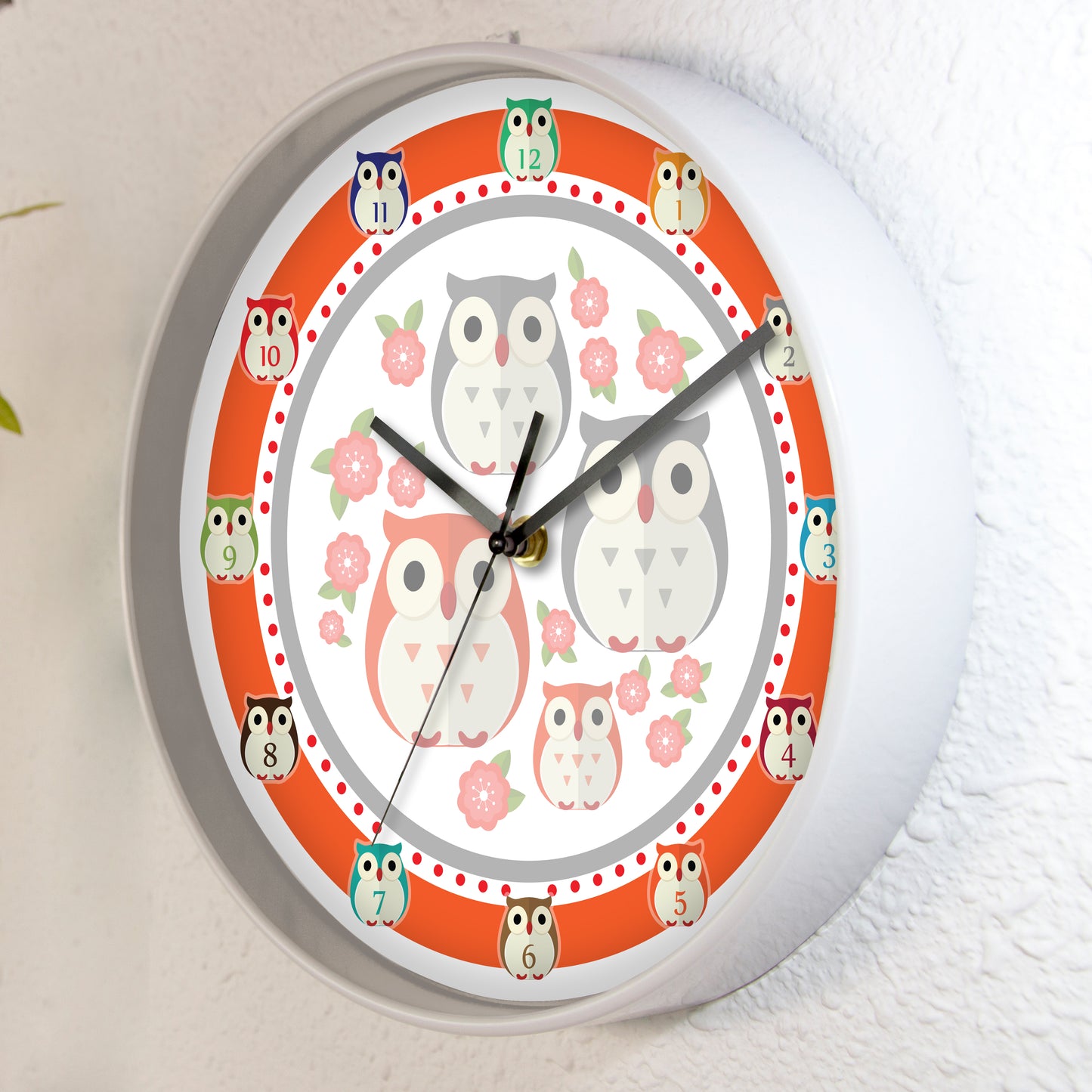 WC2071 - Owls Children Clock - 25 cm / 9.8 in