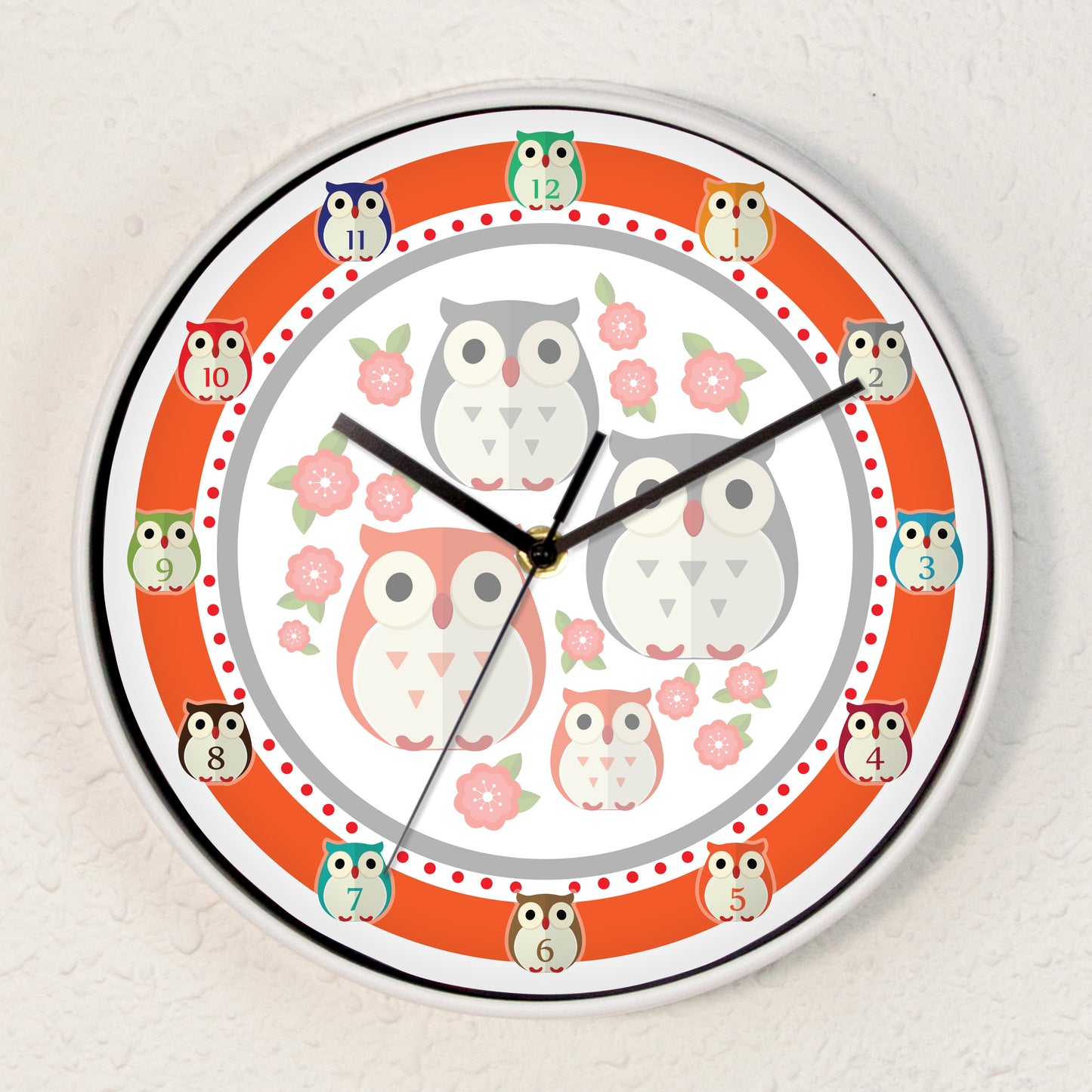 WC2071 - Owls Children Clock - 25 cm / 9.8 in