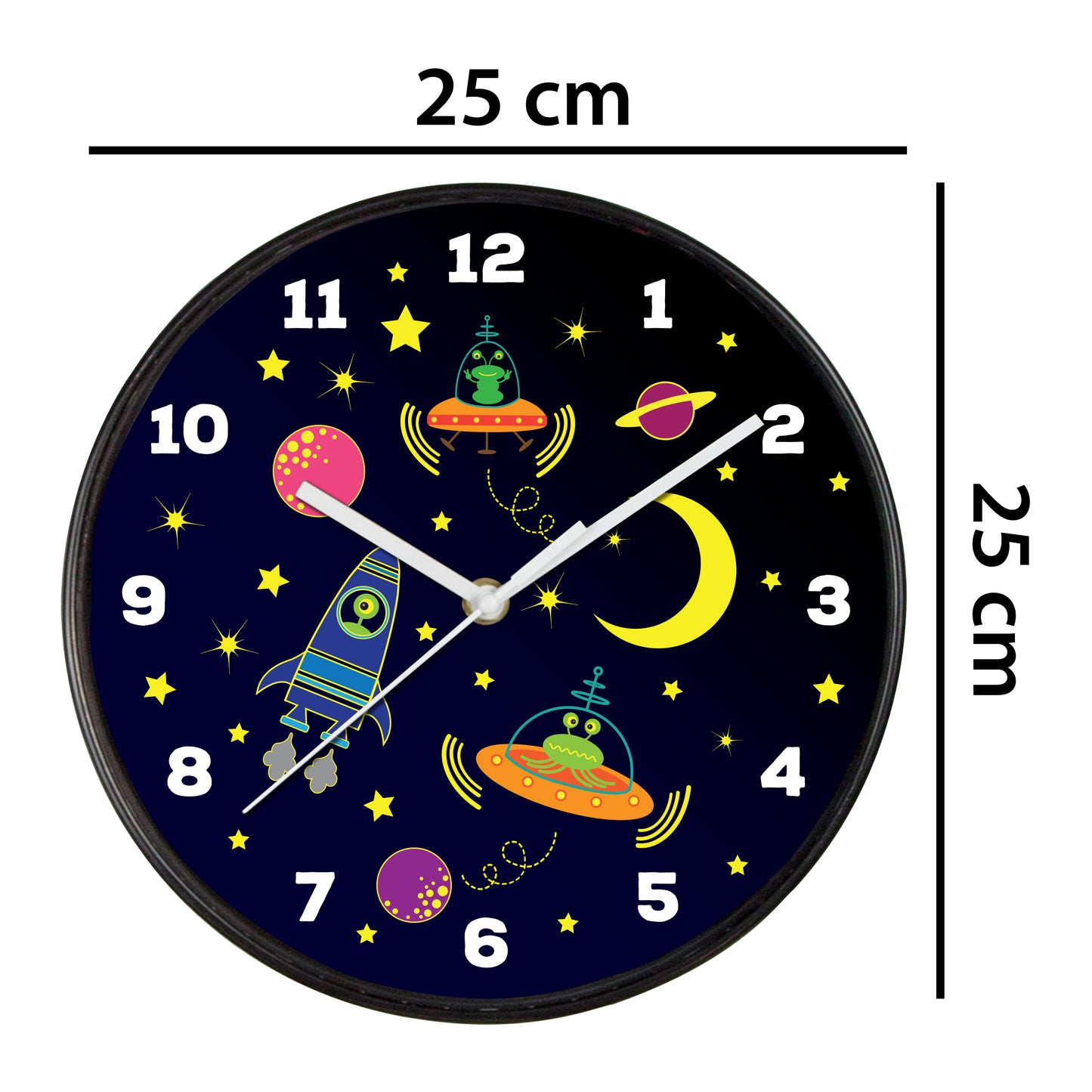 WC2075 - Happy Galaxy Children Clock - 25 cm / 9.8 in