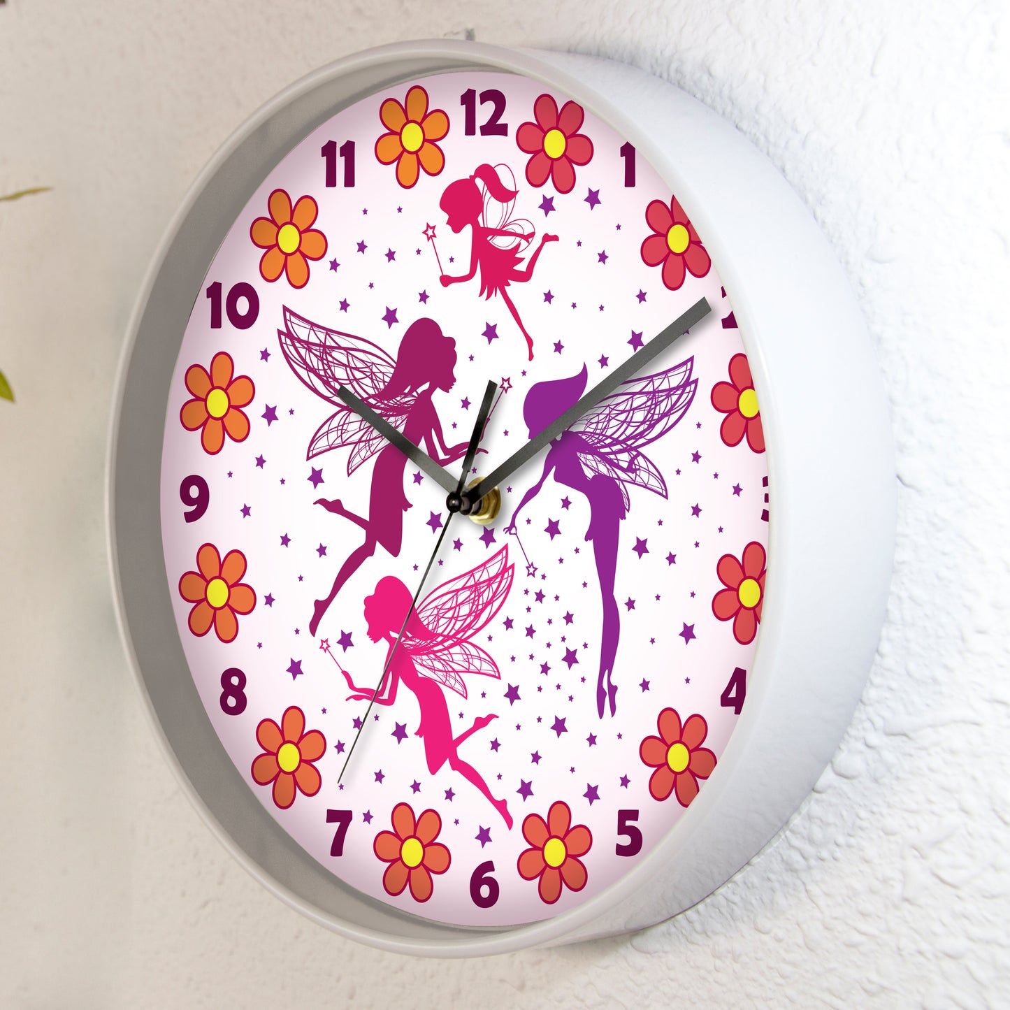 WC2077 - Magic Fairies Children Wall Clock - 25 cm / 9.8 in