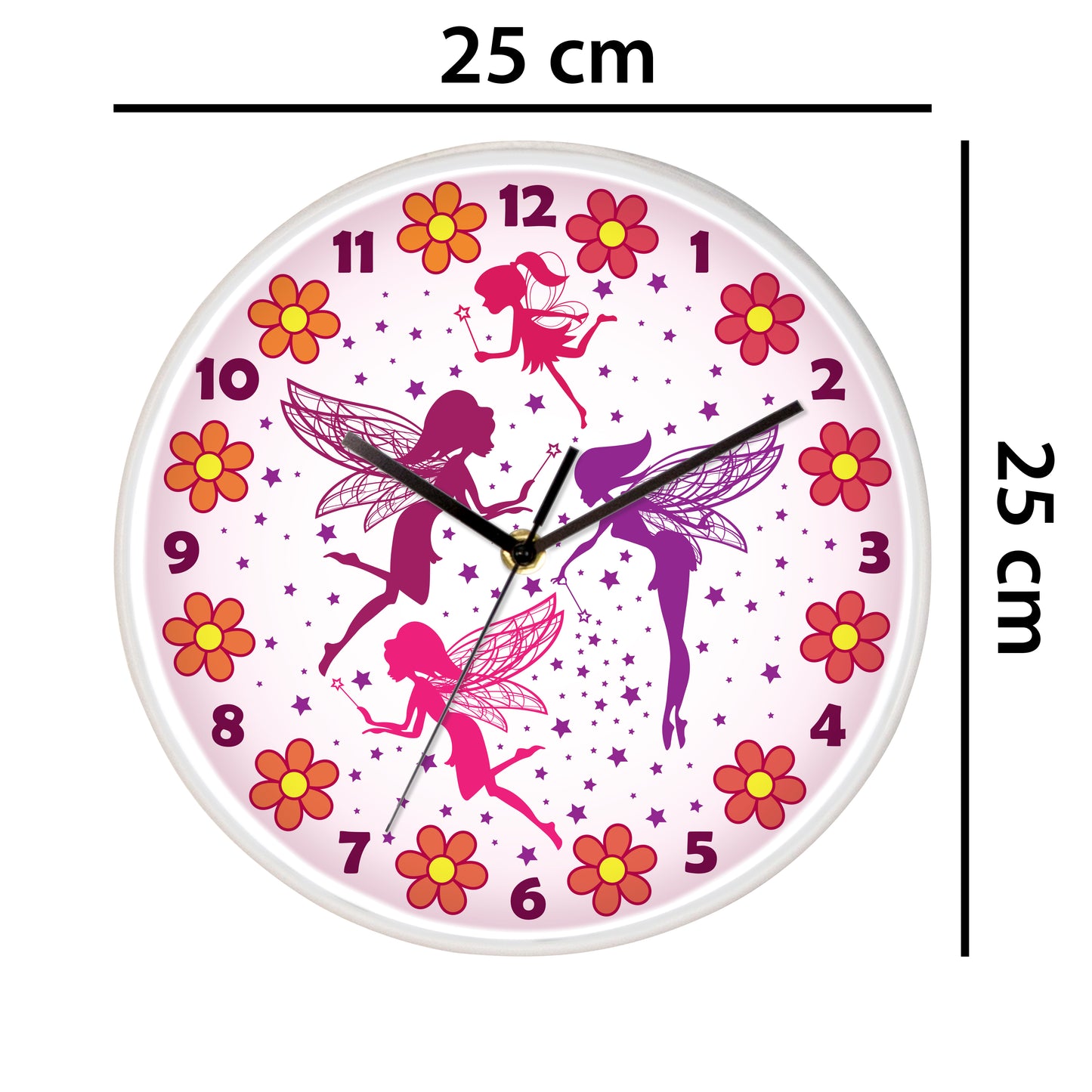 WC2077 - Magic Fairies Children Wall Clock - 25 cm / 9.8 in