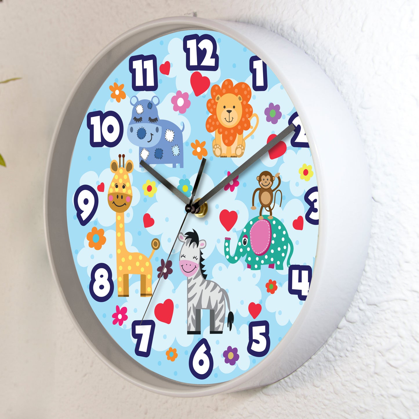 WC2078 - Happy Animals Children Clock - 25 cm / 9.8 in