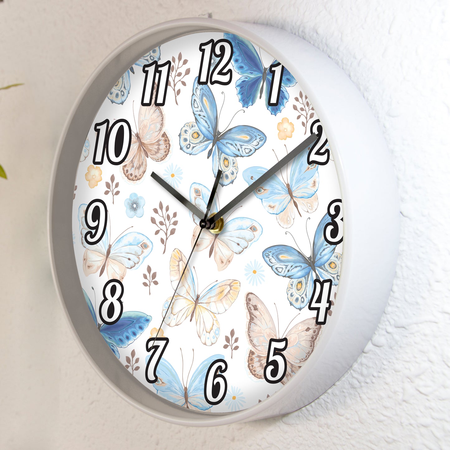 WC2079 - Vintage Butterflies Children Clock - 25 cm / 9.8 in
