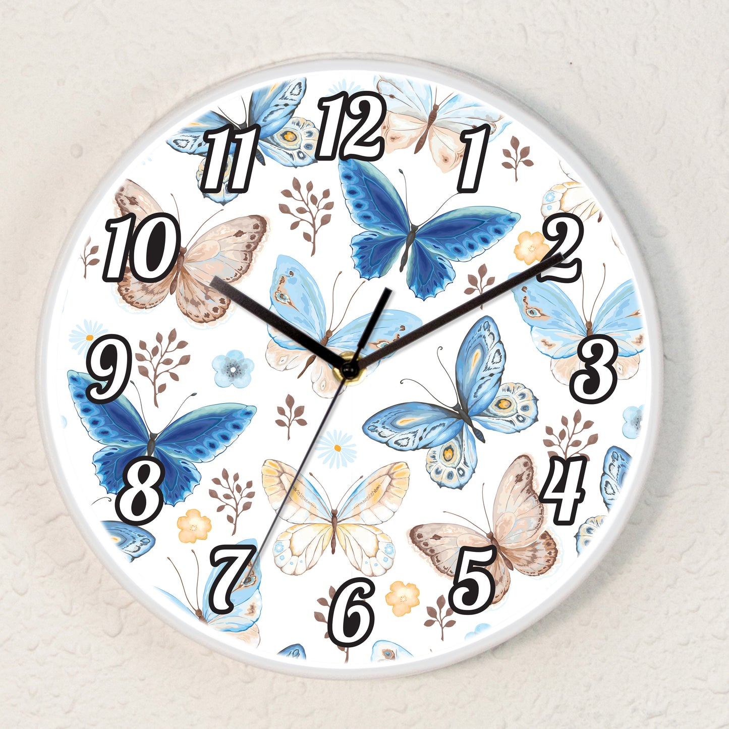 WC2079 - Vintage Butterflies Children Clock - 25 cm / 9.8 in