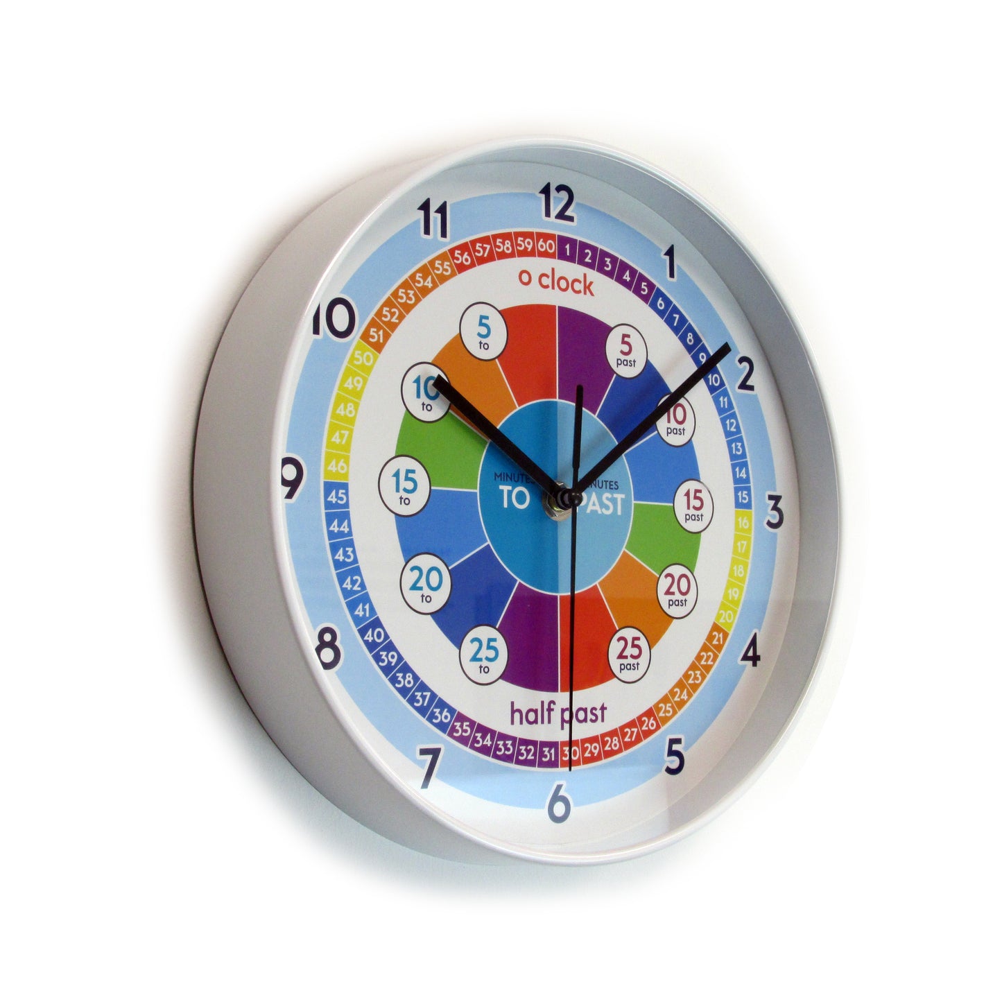 WC2121 - Colourful Kids Clock Learning - 25 cm / 9.8 in