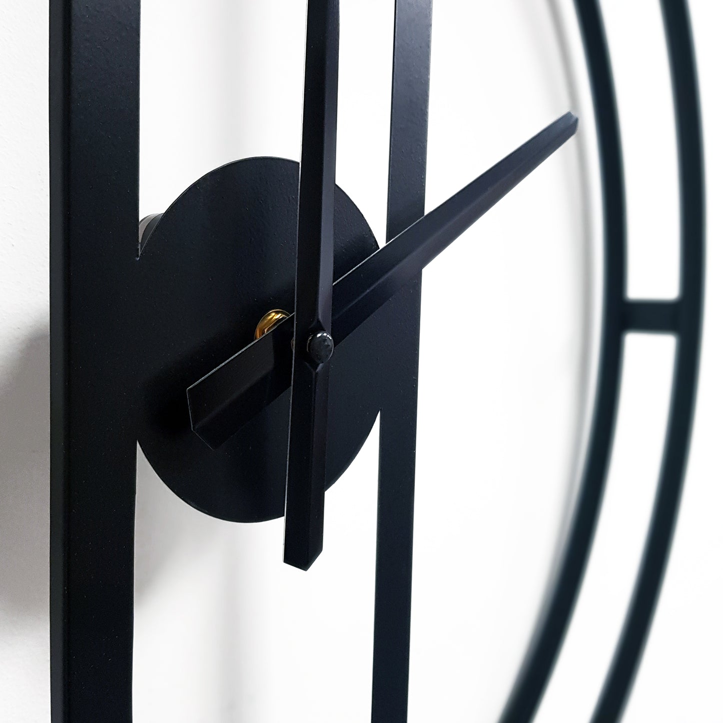 WC2144 - Minimalist Black Modern Metal Wall Clock - 50 cm / 19.6 in