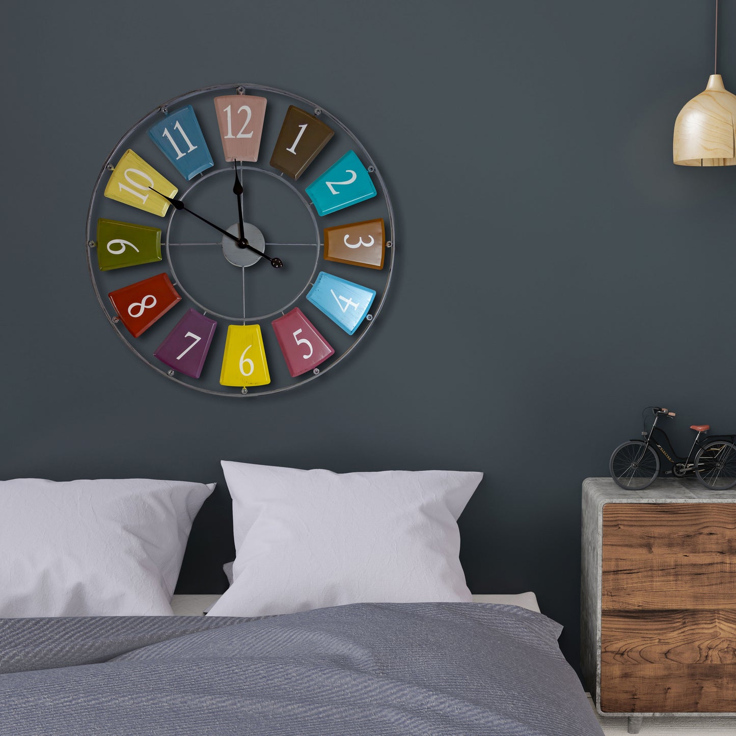 WC2150 - Candy Colourful Skeleton Wall Clock - 68 cm / 27 in