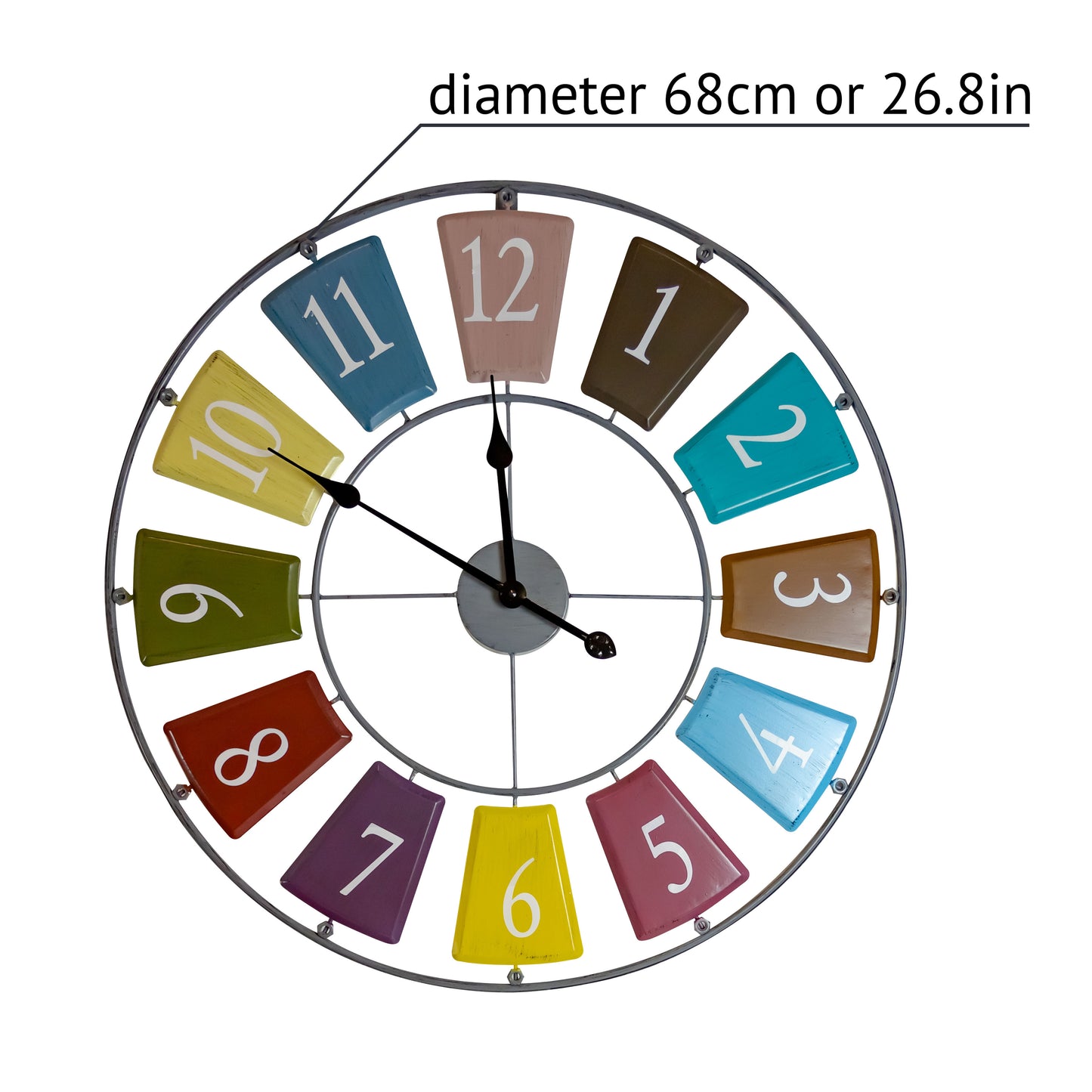 WC2150 - Candy Colourful Skeleton Wall Clock - 68 cm / 27 in