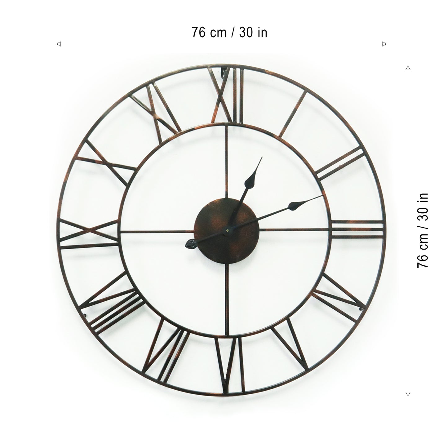 WC2152 - Large Roman Iron Clock - 29 in