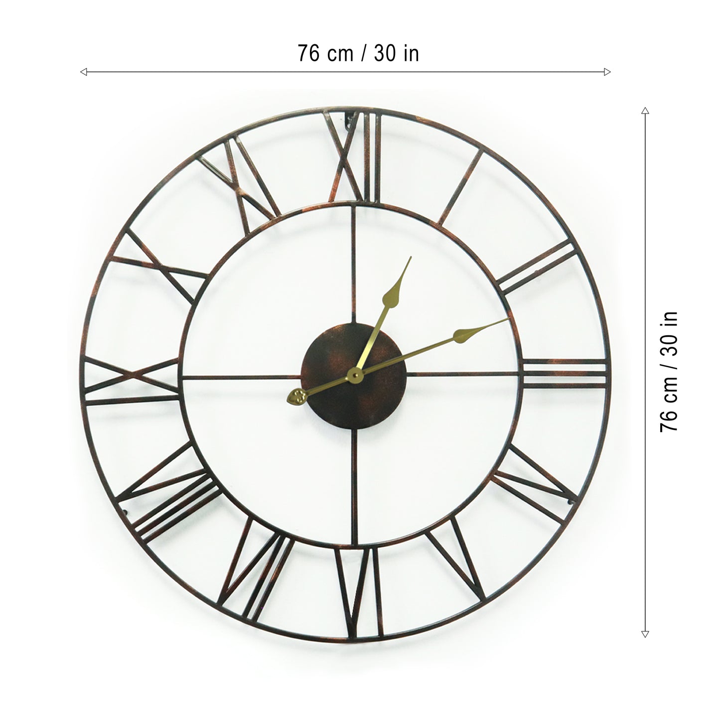 WC2153 - Large Roman Iron Clock - 29 in