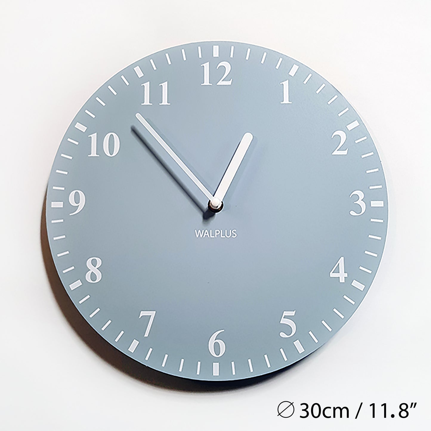 WC3014 - Duck Egg Blue Solid Colour Classic Silent Wall Clock - 30 cm / 11.8 in