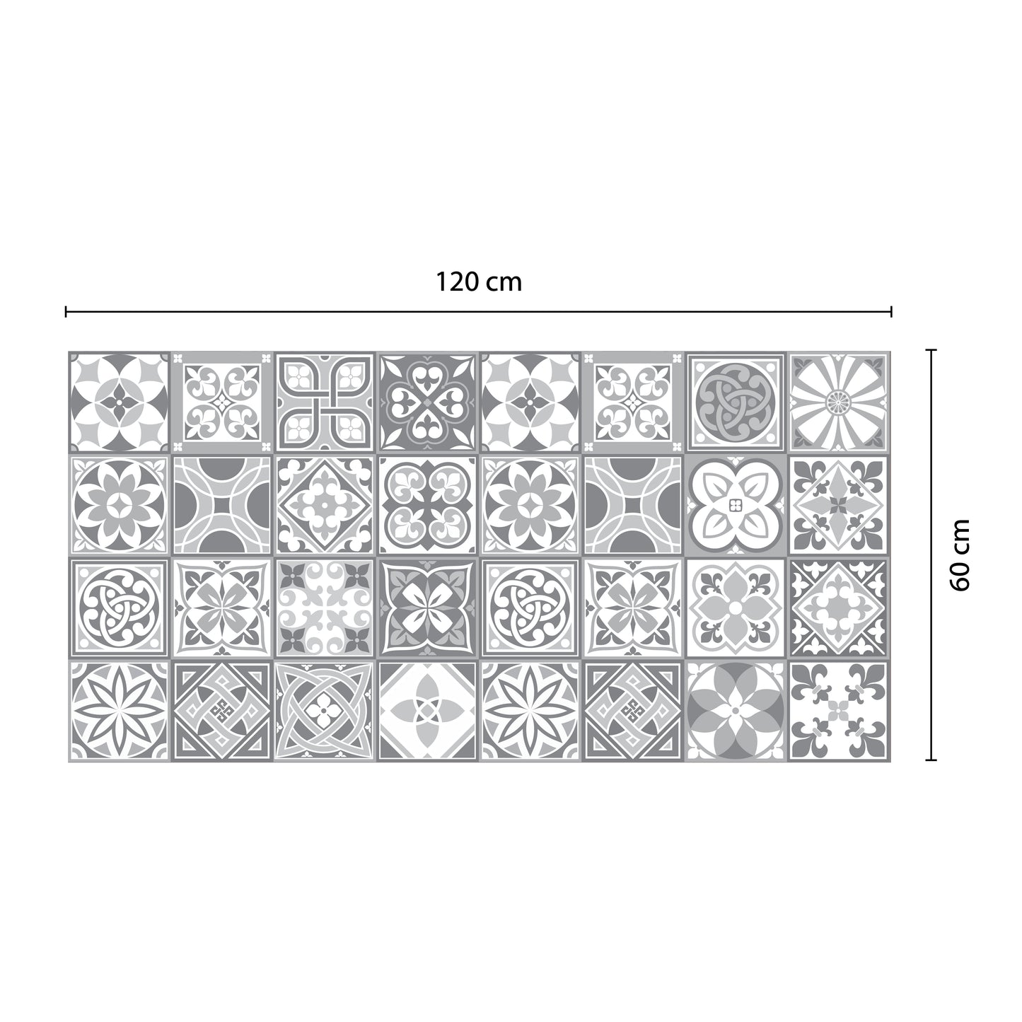 WFM6131 - Purbeck Stone Tiles Rug Mat 120cm x 60 cm