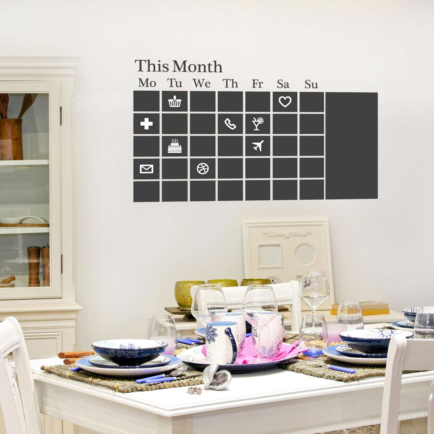 WSB9044 - Chalkboard Calendar Black