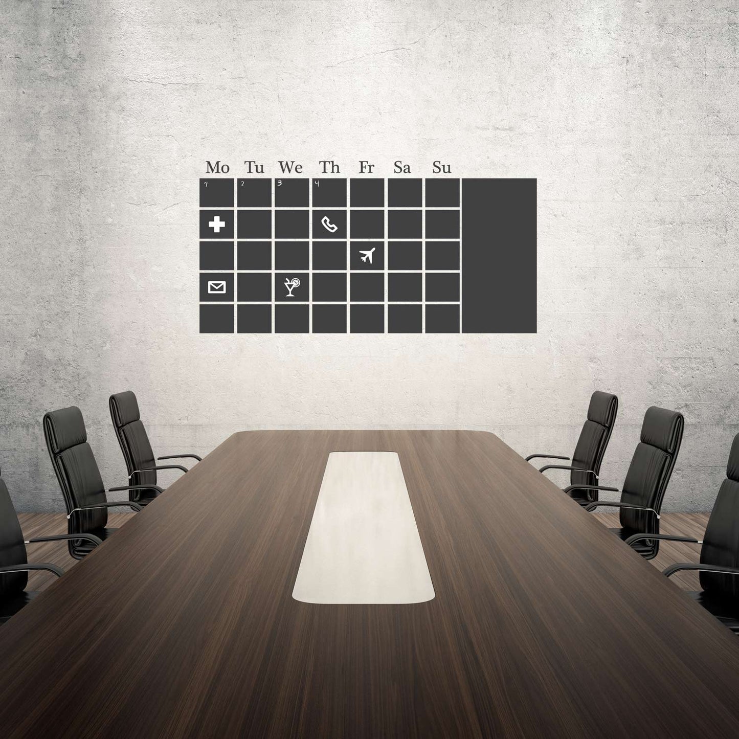 WSB9044 - Chalkboard Calendar Black