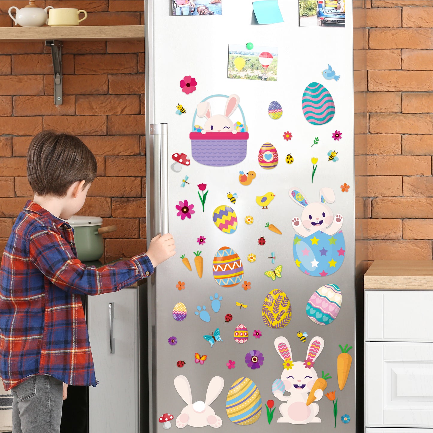 WSW6001- Happy Bunnies Easter Window Clings