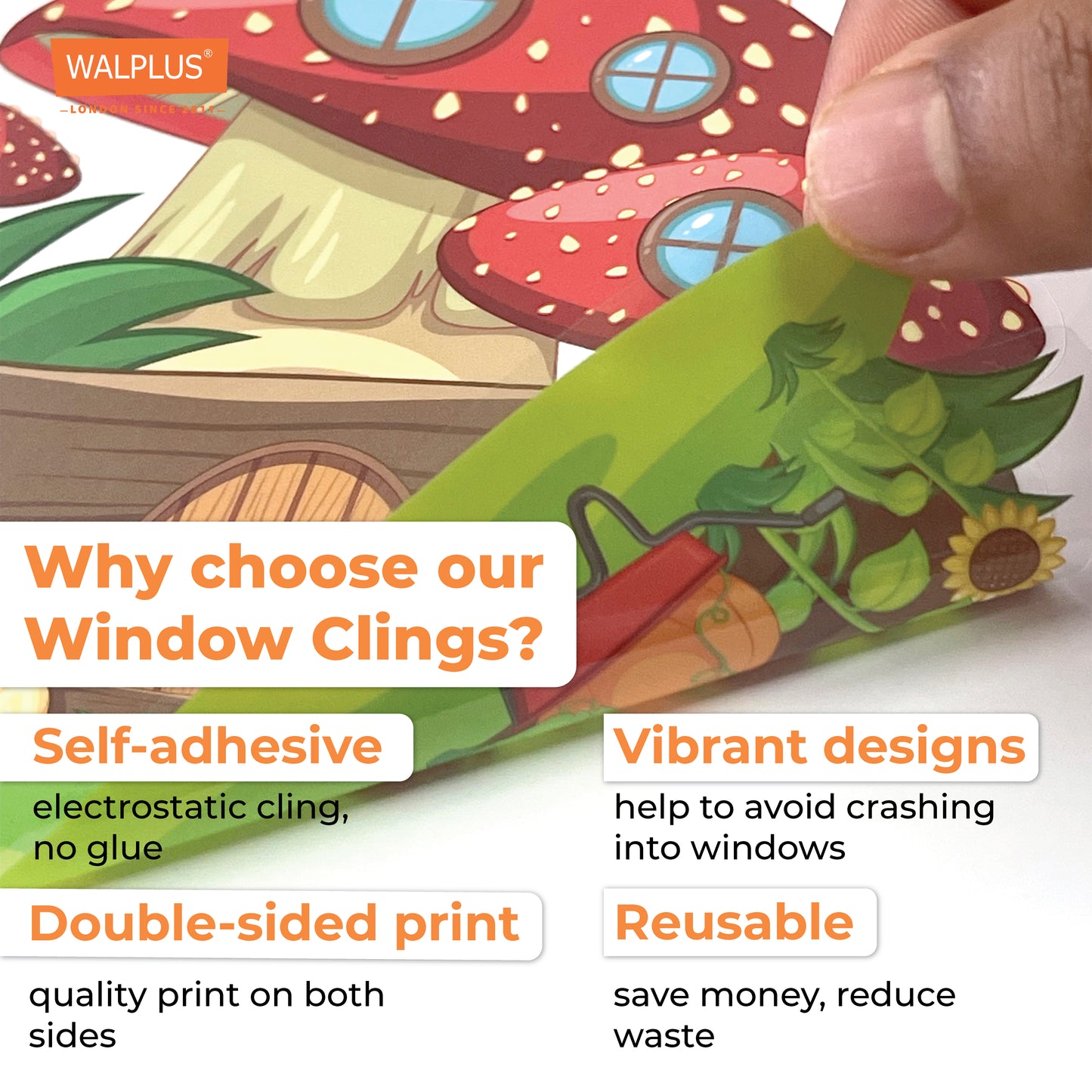 WSW6021 - Cute Spring Vector For Kids Window Clings